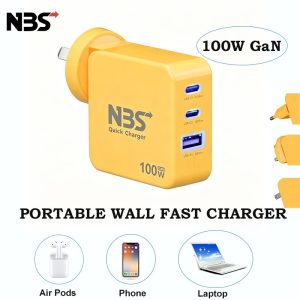 Fast Charger Wall Charger for Laptop Phone 100W Portable USB C Wall Charger